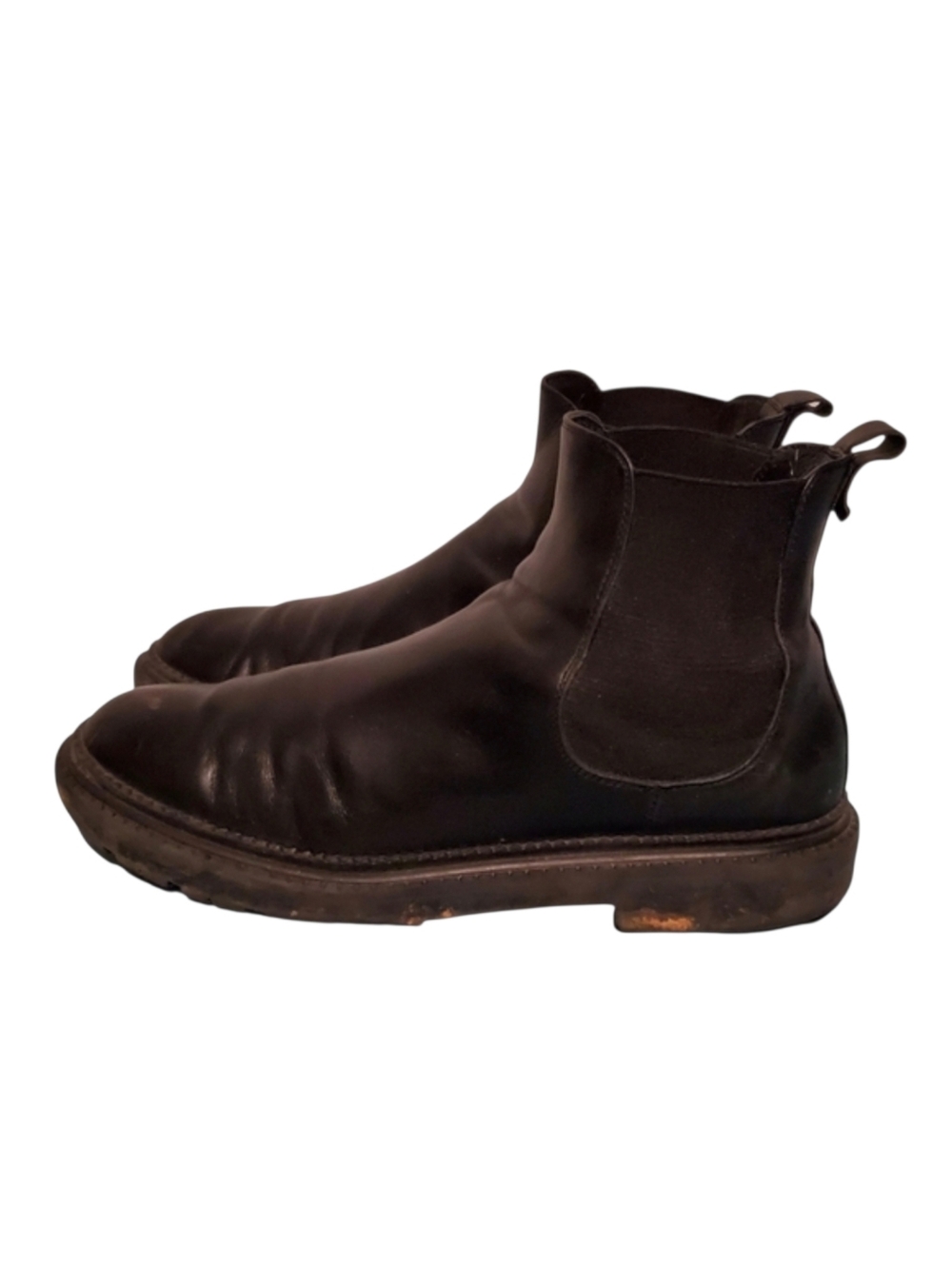 AGL Chelsea Black Leather Combat Hiker Ankle Boots Women's Size 10